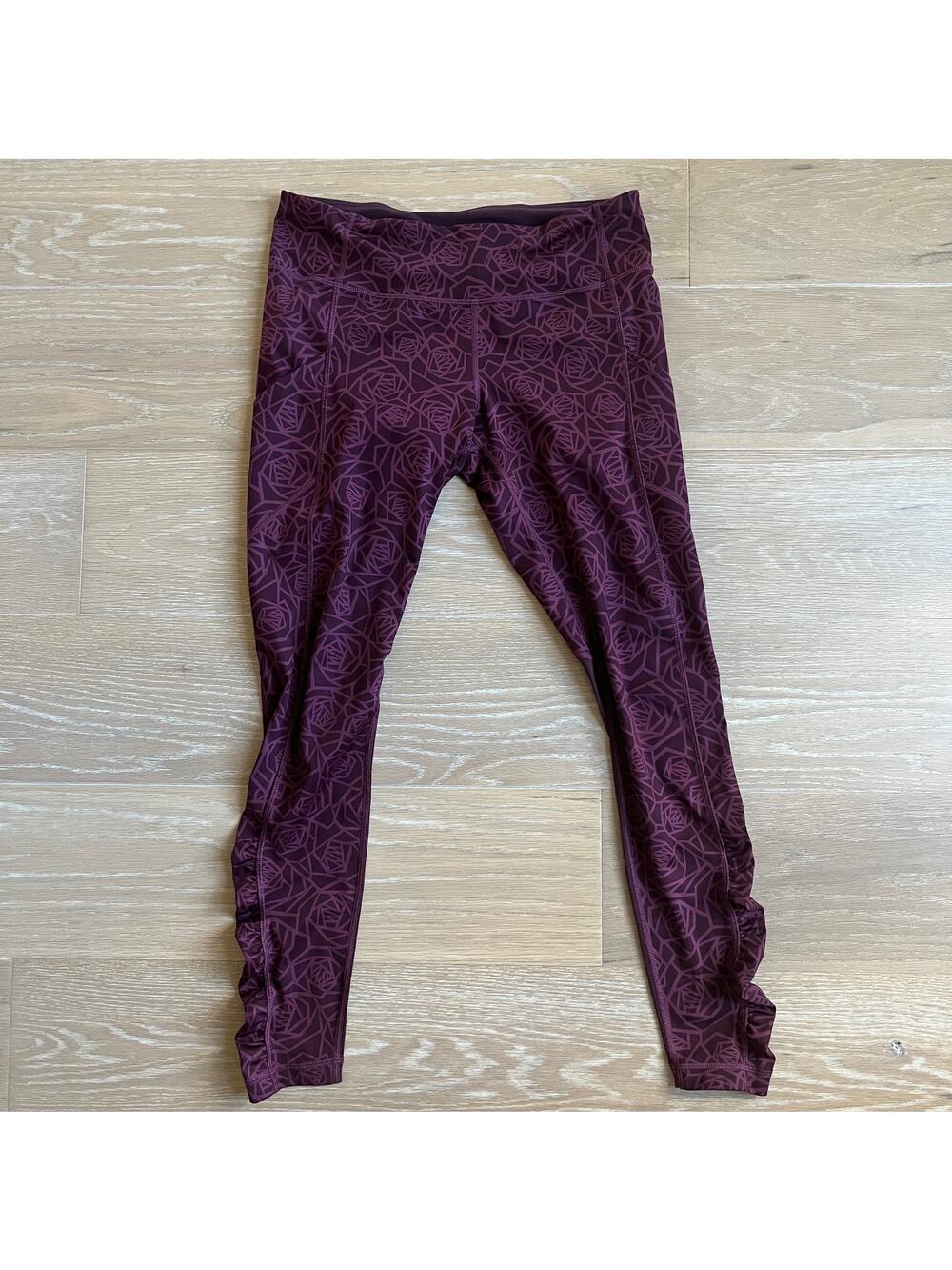 Lululemon High Times Leggings Posey Bordeaux Grape sz 10